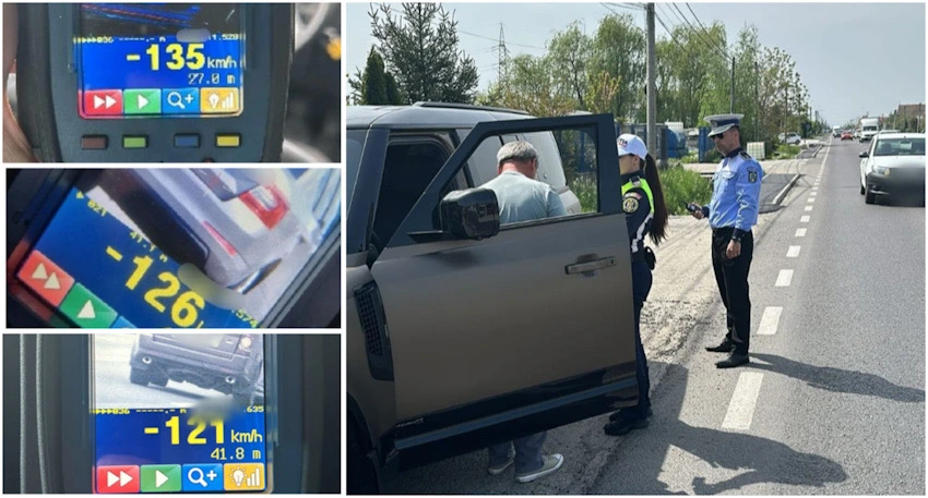 FOTO. Vitezomani “vânați” de polițiștii rutieri pe șoselele din Vâlcea
