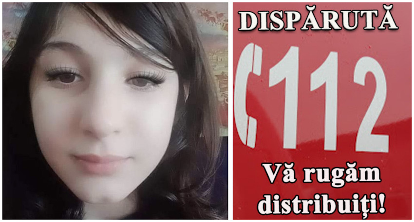 FOTO – Minoră de 12 ani, dispărută dintr-o comună din Vâlcea