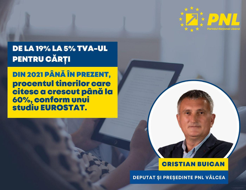 Deputatul Buican și succesul reducerii TVA la cărțile electronice: Tinerii citesc mai mult