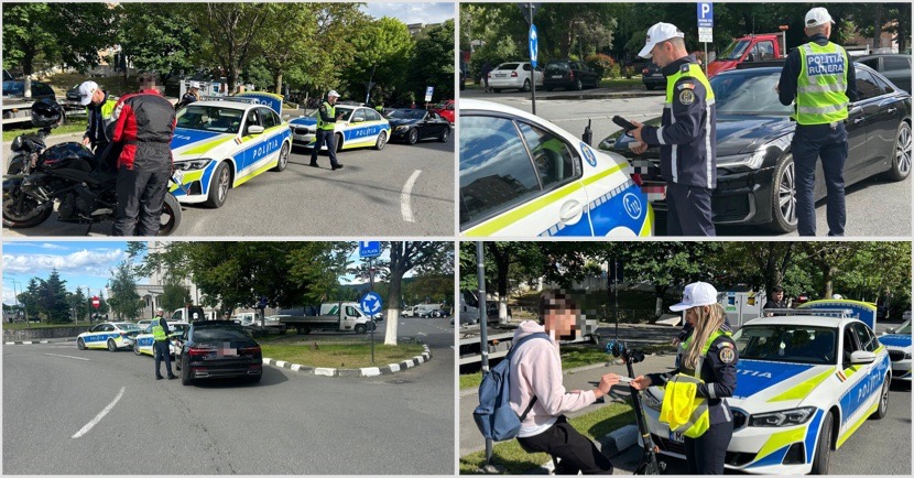 FOTO/VIDEO. Razie în municipiul Râmnicu Vâlcea. Ce urmăresc polițiștii?