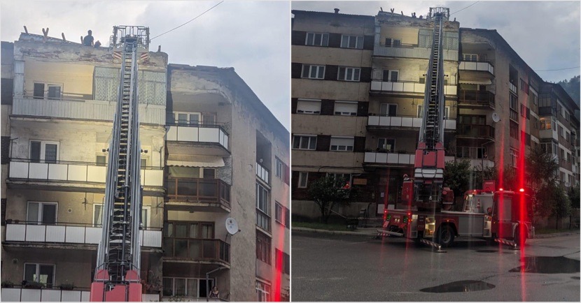 FOTO. Vântul puternic face pagube în Vâlcea: pompierii intervin în Brezoi și Voicești