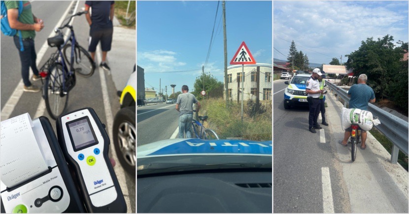 FOTO. Val de amenzi în Vâlcea: poliția i-a luat la ochi pe bicicliști și pietoni