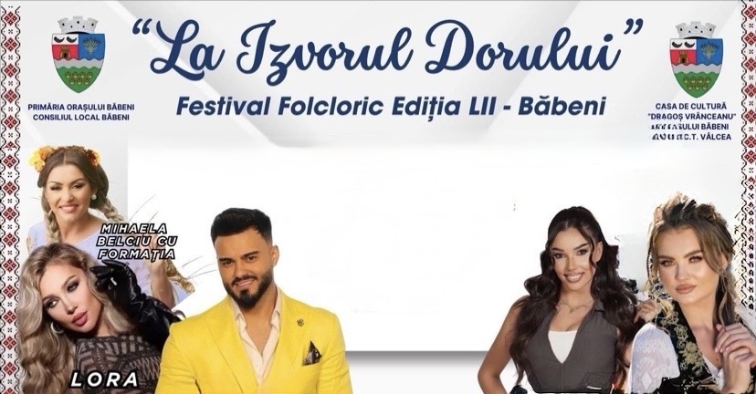 Băbeni, patru zile de sărbătoare la Festivalul „La Izvorul Dorului”. Lora, Jador printre artiștii care vor urca pe scenă…