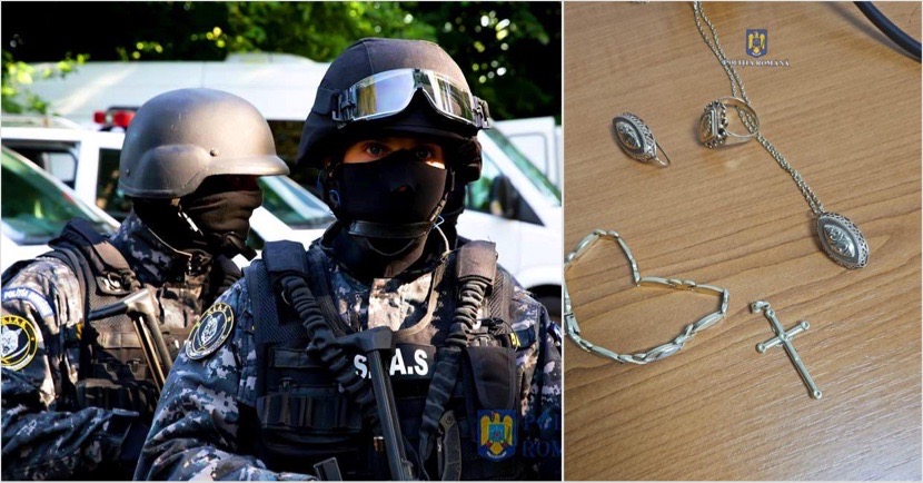 Descinderi la Vâlcea: femeie bănuită de tâlhărie la Satu Mare, încătușată de polițiști (foto)