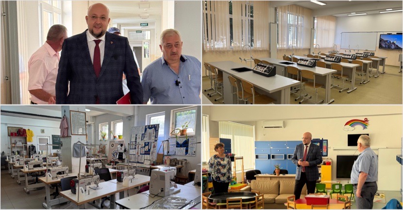 FOTO. Tehnologie nouă și mobilier modern pentru școlile din Vâlcea, printr-un proiect de 7 milioane euro
