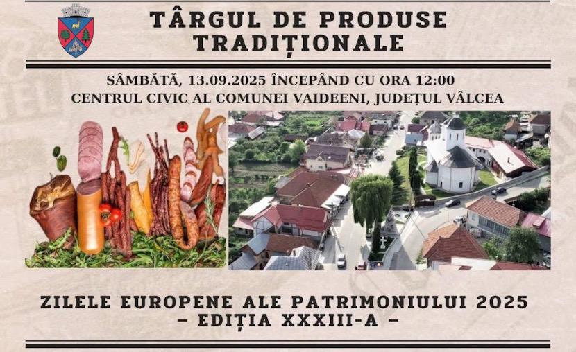 Primăria Vaideeni readuce tradițiile la viață prin Târgul de Produse Tradiționale