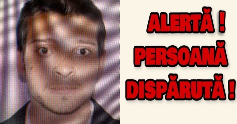 Tânăr dispărut de la Băile Olănești. L-ați văzut?