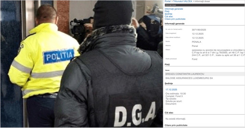 Polițistul din Călimănești, prins că „aranja” dosare de daună, și-a recunoscut vina și a acceptat condamnarea