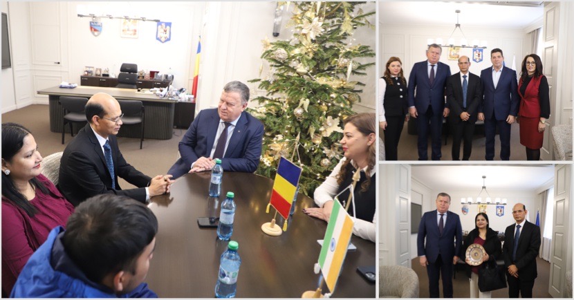 Ambasadorul Indiei în România a discutat cu primarul Mircia Gutău despre posibile relații de cooperare între firme și instituții din India și din Râmnicu Vâlcea