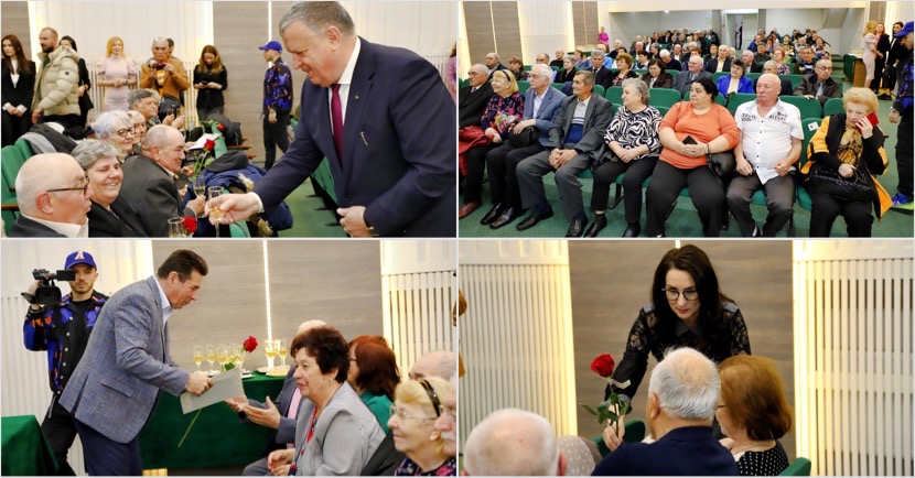 În prima festivitate „Nunta de Aur” din acest an au fost premiate 52 de cupluri la împlinirea unei jumătăți de secol de căsnicie