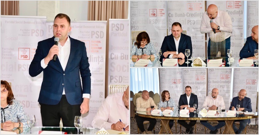 Se conturează un lider puternic pentru Drăgășani. Lucian Borța, reales președinte al PSD Drăgășani