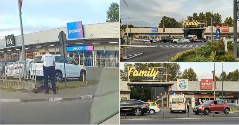FOTO/VIDEO. ACCIDENT GRAV în zona Family Center din Râmnicu Vâlcea. Doi minori răniți după un incident cu o trotinetă electrică