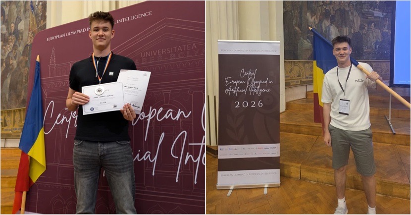 Elev din Râmnicu Vâlcea, printre cei mai buni la Inteligență Artificială. A adus României o medalie de argint la prima olimpiadă central-europeană