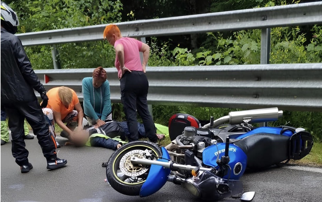Accident motociclist