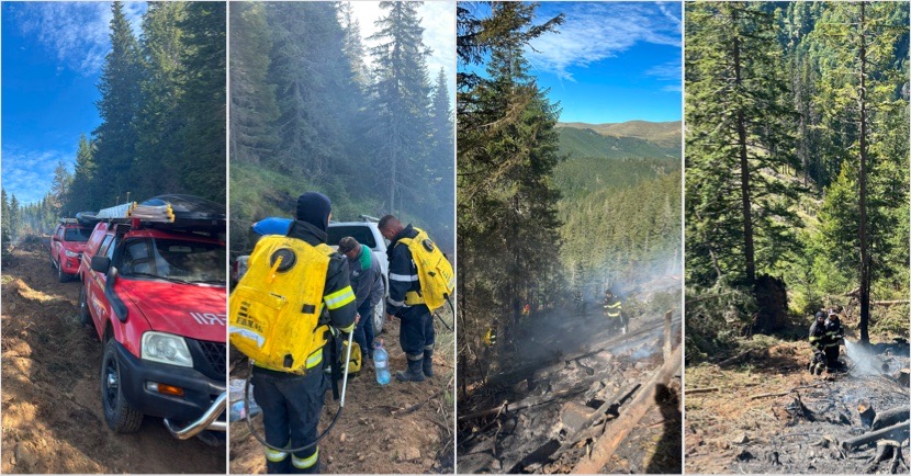 Weekend cu 14 incendii de vegetație în Vâlcea. 30 de hectare au ars