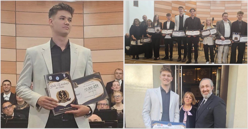 Elev din Râmnicu Vâlcea, medaliat la două olimpiade de inteligență artificială, premiat la Gala Excelenței din Oltenia